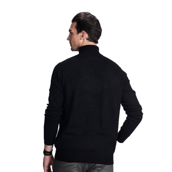 State Cashmere Turtleneck Basic Sweater Men's Size XL Black Long Sleeve NEW - Picture 3 of 7